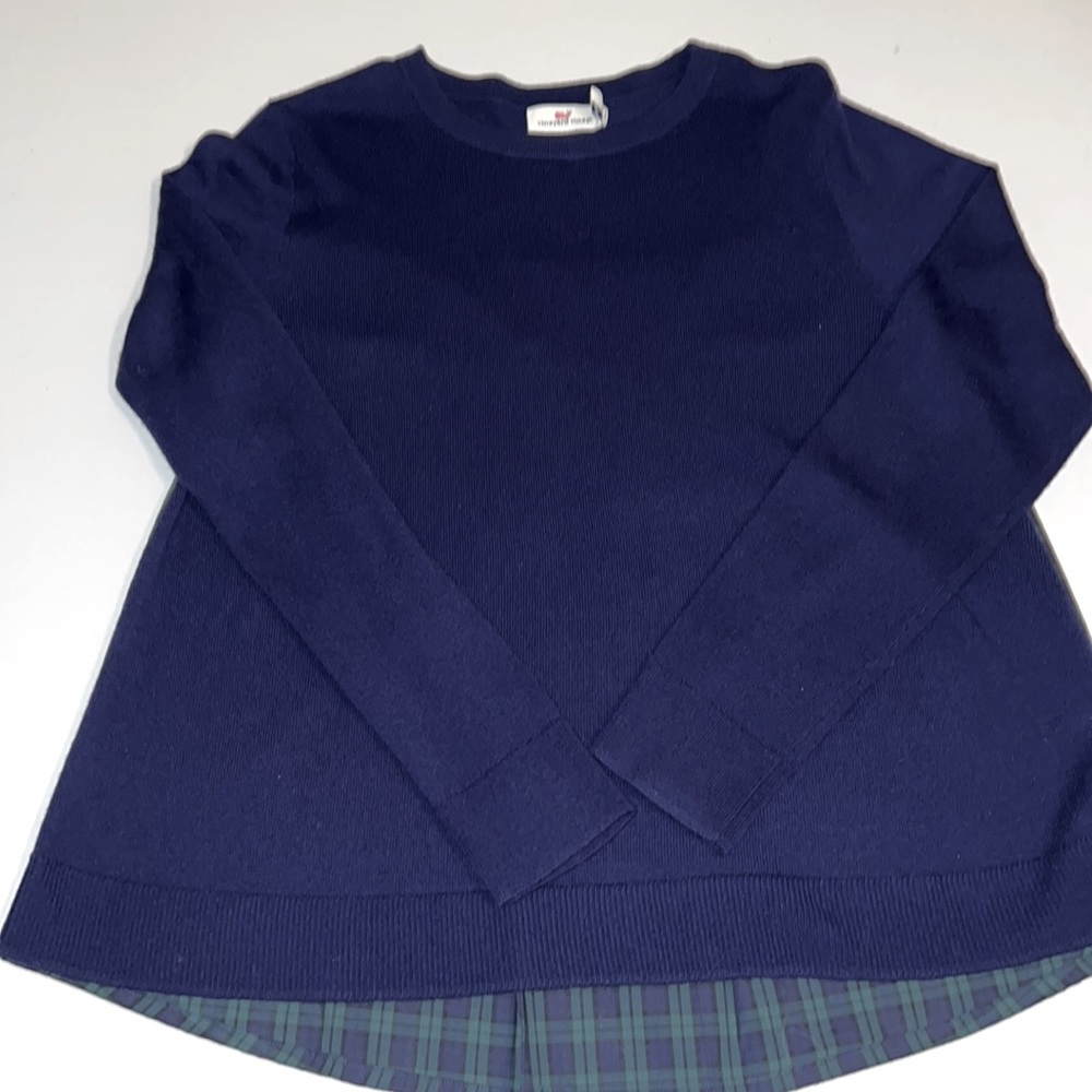 New without Tags Vineyard Vines Merino Wool and Cotton Plaid Sweater!